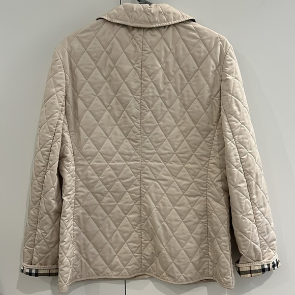 Burberry Barn Jacket/Coat Off White With Novacheck Lining/Cuffs Size S - Picture 3 of 16